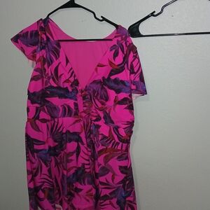 Torrid Pink and Purple Floral Dress